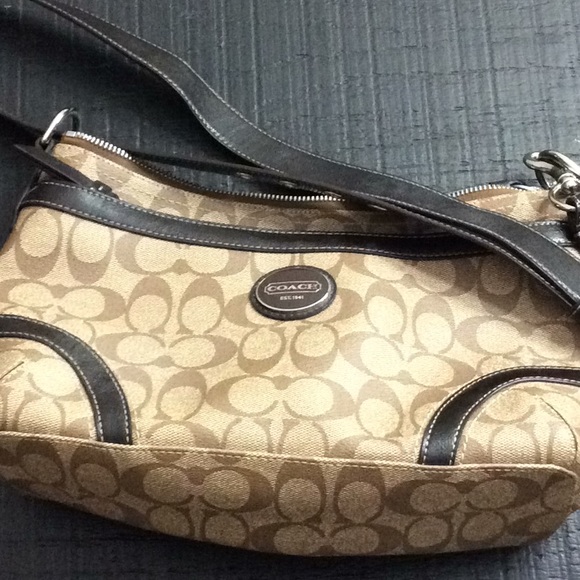 Coach Tan and Black Women's Bag - Picture 4 of 4